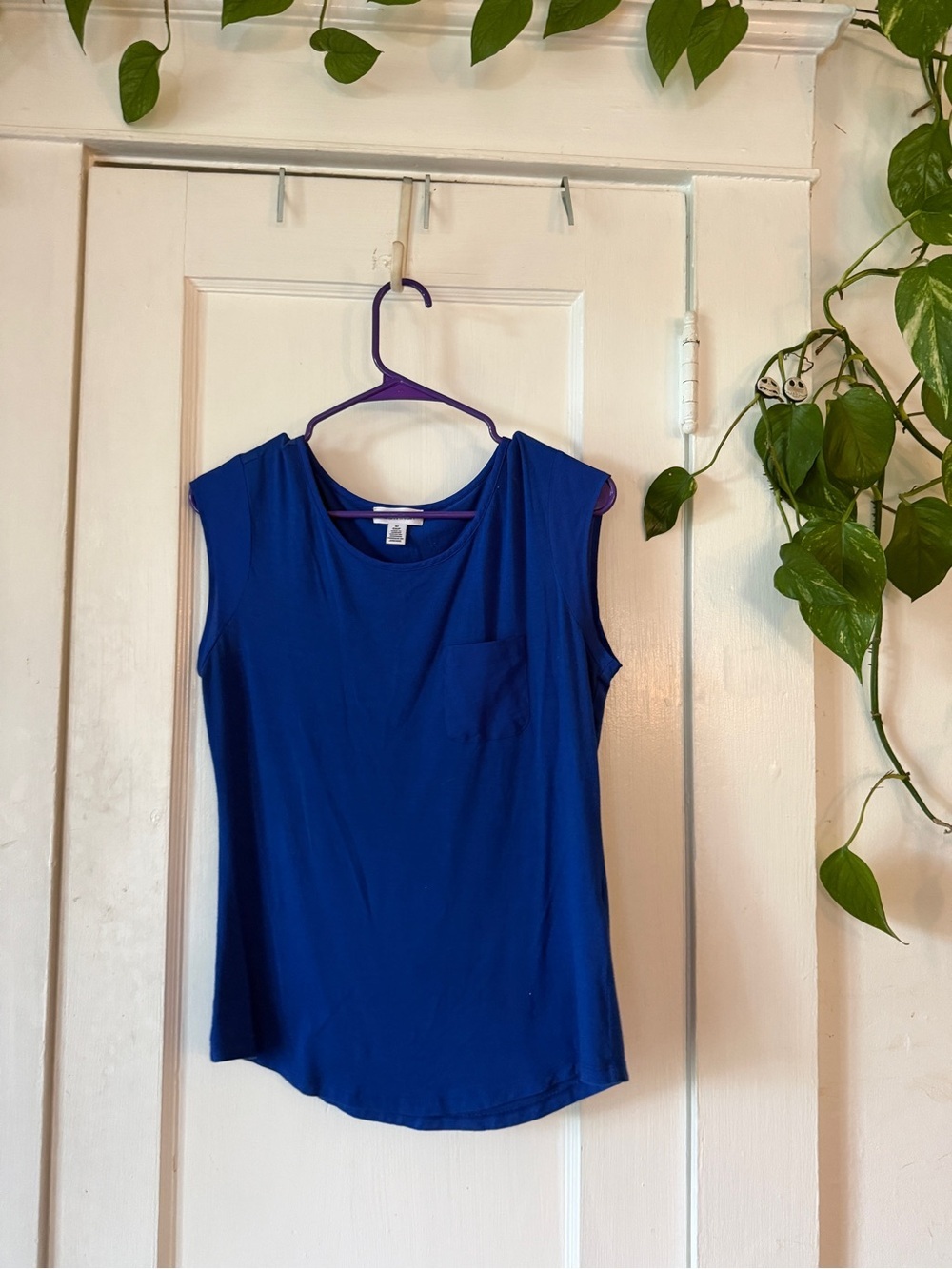 Calvin Klein size S Sleeveless Pocket Tank Top - Cobalt Blue